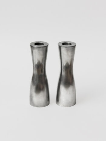 Pair Of Aluminum Candlesticks
