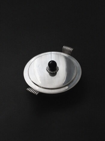 C.G. Hallberg Art Deco Silver Plated Serving Dish With Lid, Sweden, 1930s