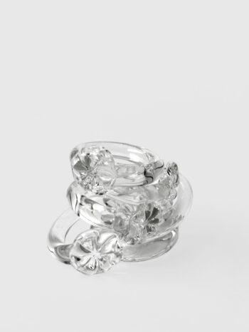 Set Of 6 Glass Napkin Holders