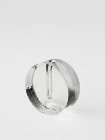 Round Block Glass "Solifleur" Vase