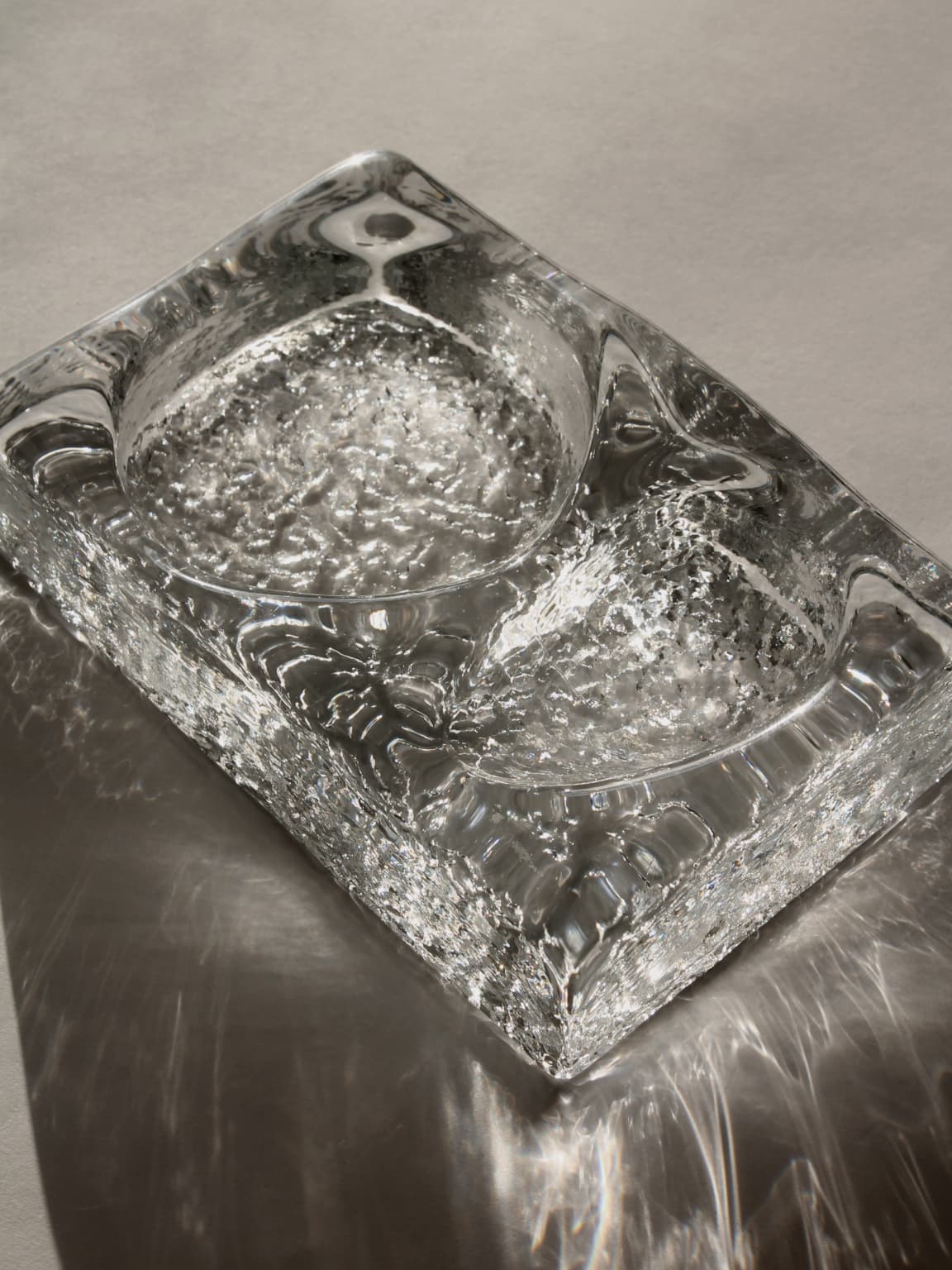 Kosta Boda Massive Vintage Glass Ashtray