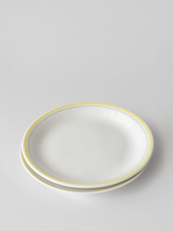 Gustavsberg Bone China Yellow Rimmed Plates