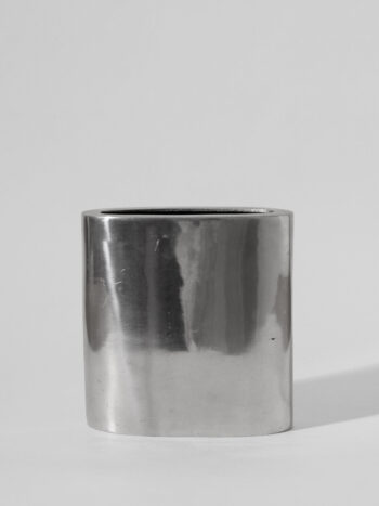 Polished Aluminum Square Vase