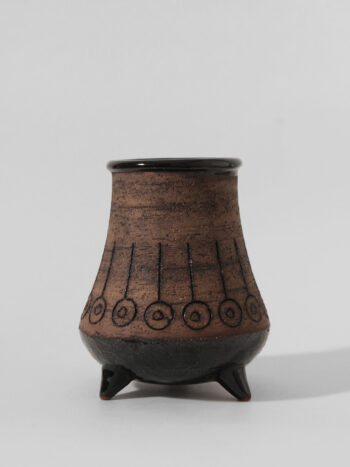 Eke Bjerén Ceramic Vase On Legs, For Gabriel Sweden, 1960s
