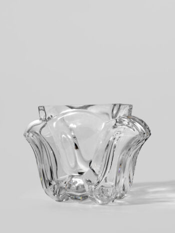 Lars Hellsten "Tulip" Crystal Glass Vase, For Orrefors, Sweden