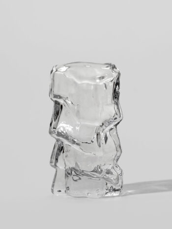 Tyko Axelsson Crystal Glass Vase, For Rejmyre, Sweden