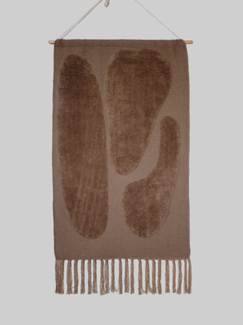 Abstract Voluminous Brown Wall Hanging 74x135cm
