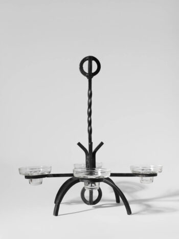 Cast Iron Brutalist Chandelier