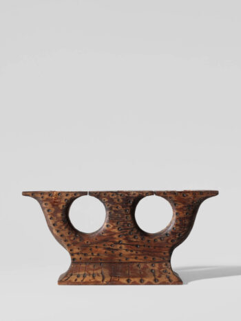 Vintage Swedish Carved Wood Candlelabra