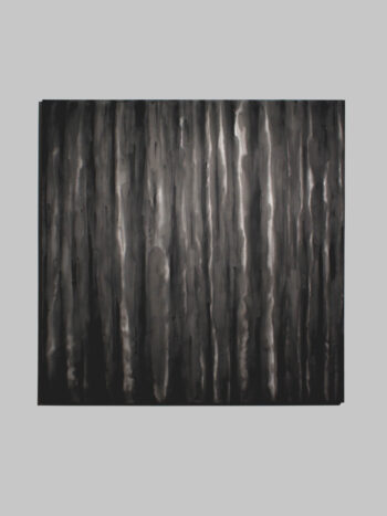 Vertical Organic Lines In Black And White By Karina Savonenko, 120x120cm