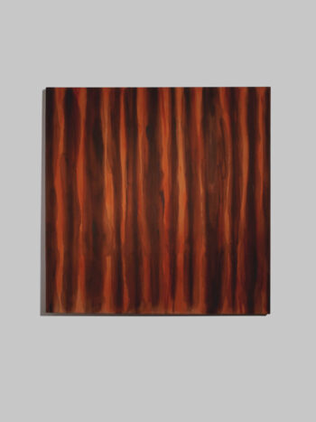 Vertical Organic Lines In Umber By Karina Savonenko, 80x80cm