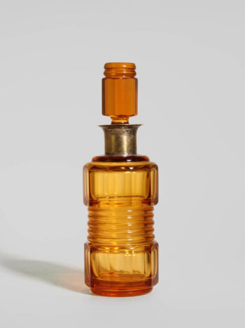 Art Deco Amber Glass Decanter, 1930s