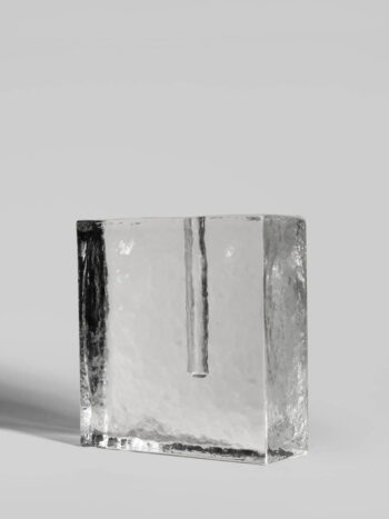 "Solifleur" Square Block Ice Glass Vase