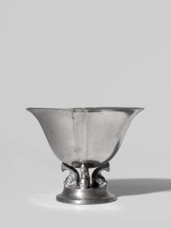 Art Deco Pewter Dolphins Bowl From GAB, 1935, Sweden