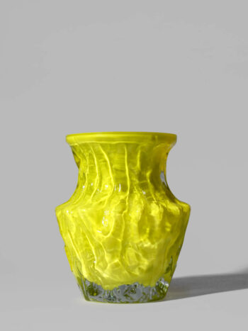 Kurt Wokan Neon Bark Textured Glass Vase